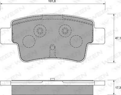 AKRON-MALÒ P222381 - Комплект спирачно феродо, дискови спирачки vvparts.bg