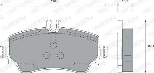 Ween 151-1774 - Комплект спирачно феродо, дискови спирачки vvparts.bg