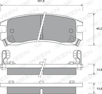 Ruville D81473870 - Комплект спирачно феродо, дискови спирачки vvparts.bg