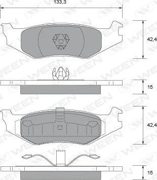 Triscan 414-797 - Комплект спирачно феродо, дискови спирачки vvparts.bg