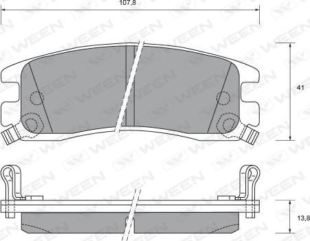 Ween 151-2489 - Комплект спирачно феродо, дискови спирачки vvparts.bg