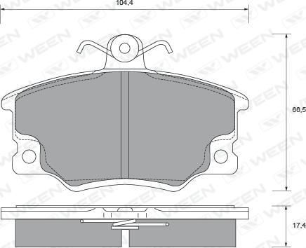 Ween 151-2439 - Комплект спирачно феродо, дискови спирачки vvparts.bg