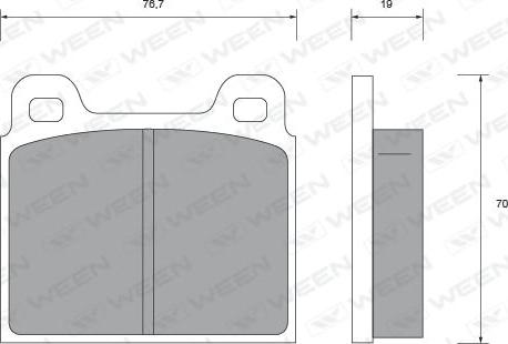 Ween 151-2471 - Комплект спирачно феродо, дискови спирачки vvparts.bg