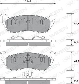 BENDIX 361187 - Комплект спирачно феродо, дискови спирачки vvparts.bg