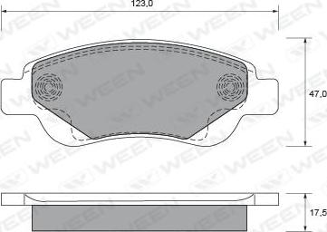 Ween 151-2001 - Комплект спирачно феродо, дискови спирачки vvparts.bg