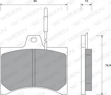 Ween 151-2080 - Комплект спирачно феродо, дискови спирачки vvparts.bg