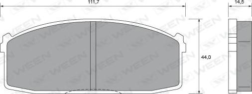 Ween 151-2037 - Комплект спирачно феродо, дискови спирачки vvparts.bg
