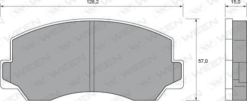 Ween 151-2025 - Комплект спирачно феродо, дискови спирачки vvparts.bg