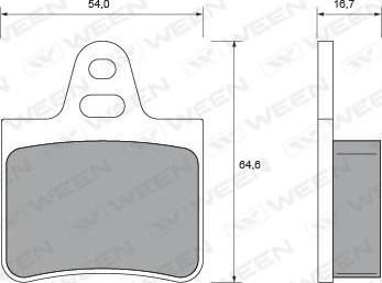 Ween 151-2071 - Комплект спирачно феродо, дискови спирачки vvparts.bg