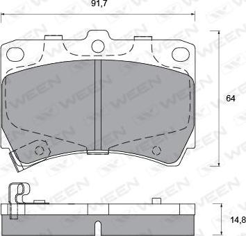 BOSCH F 026 000 122 - Комплект спирачно феродо, дискови спирачки vvparts.bg