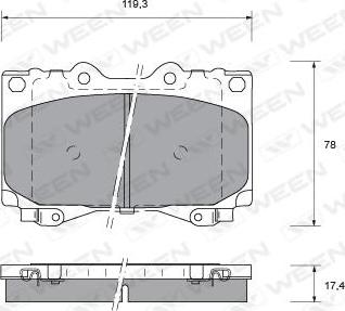 Japanparts J PA-268AF - Комплект спирачно феродо, дискови спирачки vvparts.bg