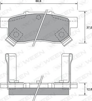 Remsa 0233.42 - Комплект спирачно феродо, дискови спирачки vvparts.bg