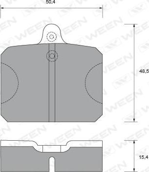 Ween 151-2100 - Комплект спирачно феродо, дискови спирачки vvparts.bg