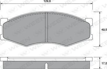 Ween 151-2175 - Комплект спирачно феродо, дискови спирачки vvparts.bg