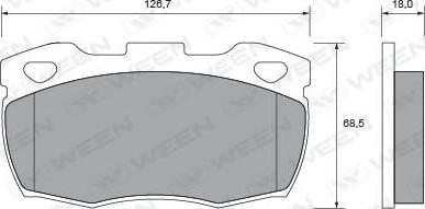 Ween 151-2397 - Комплект спирачно феродо, дискови спирачки vvparts.bg