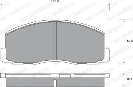 Ween 151-2373 - Комплект спирачно феродо, дискови спирачки vvparts.bg