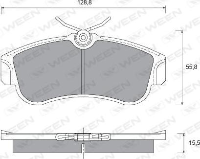 Ween 151-2248 - Комплект спирачно феродо, дискови спирачки vvparts.bg