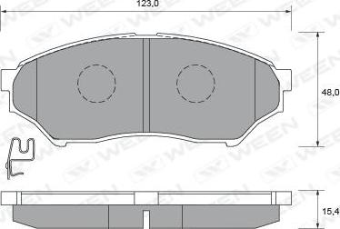 Ween 151-2247 - Комплект спирачно феродо, дискови спирачки vvparts.bg