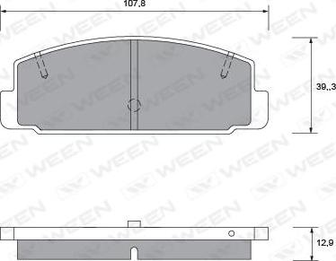 Ween 151-2281 - Комплект спирачно феродо, дискови спирачки vvparts.bg