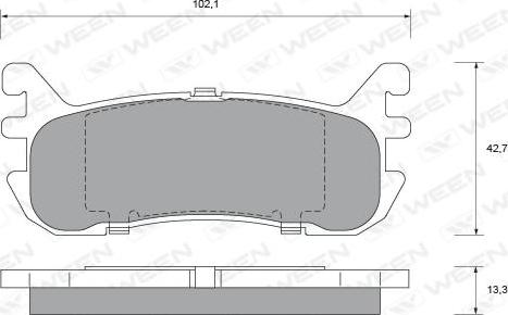 Ween 151-2287 - Комплект спирачно феродо, дискови спирачки vvparts.bg