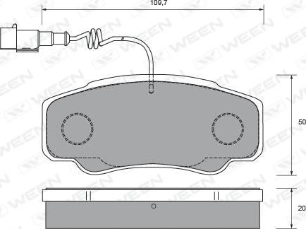 Ween 151-2716 - Комплект спирачно феродо, дискови спирачки vvparts.bg