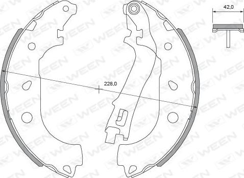 Ween 152-2494 - Комплект спирачна челюст vvparts.bg