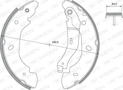 Ween 152-2445 - Комплект спирачна челюст vvparts.bg