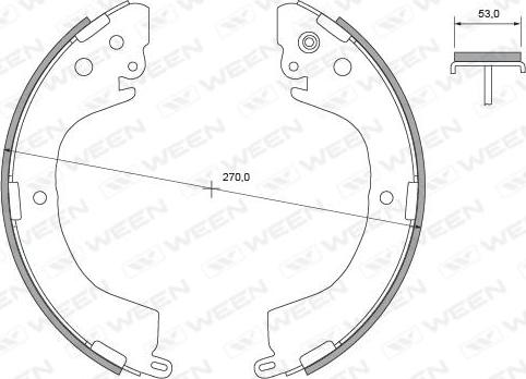 Ween 152-2446 - Комплект спирачна челюст vvparts.bg