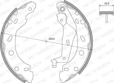 Ween 152-2440 - Комплект спирачна челюст vvparts.bg