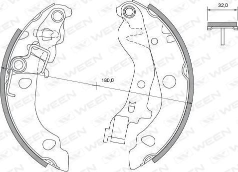 Ween 152-2441 - Комплект спирачна челюст vvparts.bg