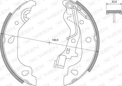 Ween 152-2442 - Комплект спирачна челюст vvparts.bg