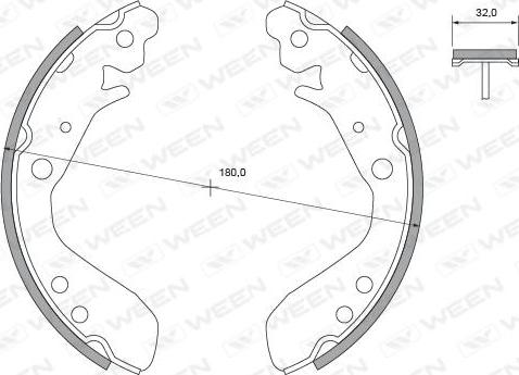 Ween 152-2459 - Комплект спирачна челюст vvparts.bg