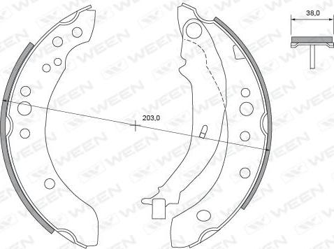 Ween 152-2454 - Комплект спирачна челюст vvparts.bg