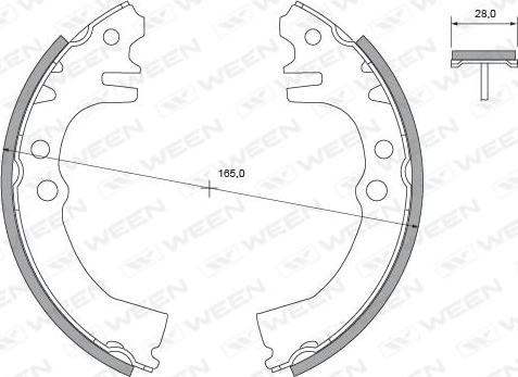 Ween 152-2450 - Комплект спирачна челюст vvparts.bg