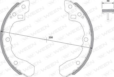 Ween 152-2461 - Комплект спирачна челюст vvparts.bg