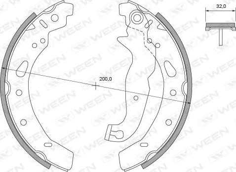 Ween 152-2463 - Комплект спирачна челюст vvparts.bg