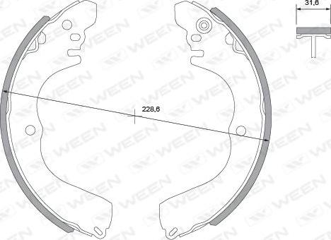 Ween 152-2462 - Комплект спирачна челюст vvparts.bg