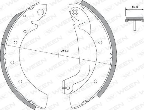 Ween 152-2409 - Комплект спирачна челюст vvparts.bg