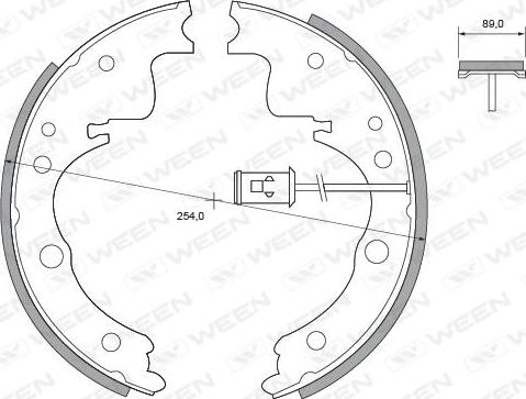 Ween 152-2400 - Комплект спирачна челюст vvparts.bg