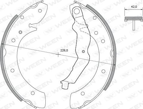 Ween 152-2407 - Комплект спирачна челюст vvparts.bg