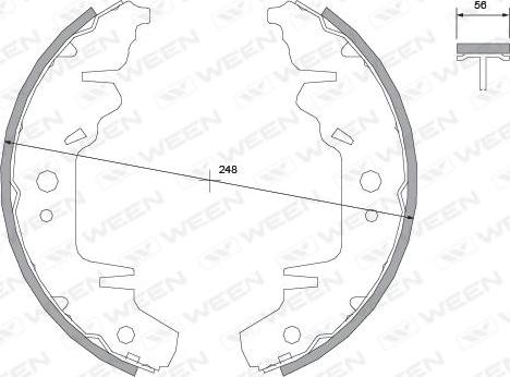 Ween 152-2419 - Комплект спирачна челюст vvparts.bg