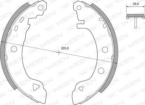 Ween 152-2414 - Комплект спирачна челюст vvparts.bg