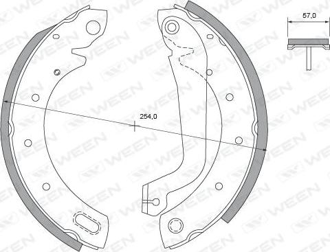 Ween 152-2410 - Комплект спирачна челюст vvparts.bg