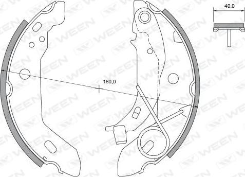 Ween 152-2411 - Комплект спирачна челюст vvparts.bg