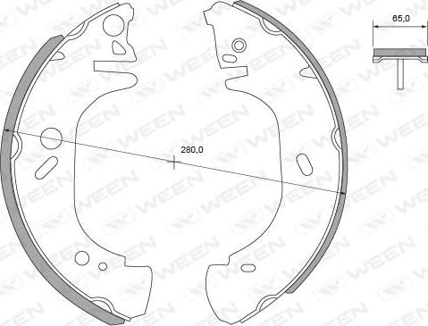 Ween 152-2413 - Комплект спирачна челюст vvparts.bg