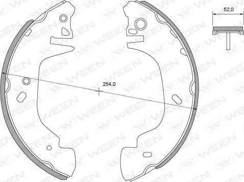 Ween 152-2412 - Комплект спирачна челюст vvparts.bg