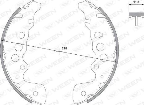 Ween 152-2435 - Комплект спирачна челюст vvparts.bg