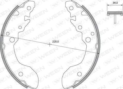 Ween 152-2436 - Комплект спирачна челюст vvparts.bg