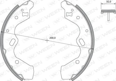 Ween 152-2431 - Комплект спирачна челюст vvparts.bg