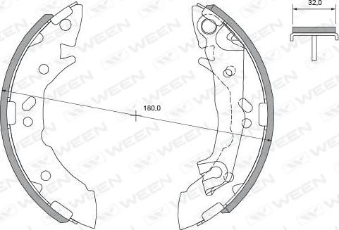 Ween 152-2429 - Комплект спирачна челюст vvparts.bg